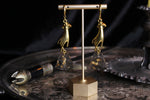 Gold Hand & Gold Leaf Tarot Card Earrings