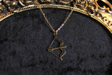 Gold Bow and Arrow Necklace