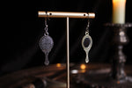 Silver Hand Mirror Earrings