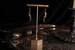 Gold Curvy Knife Earrings