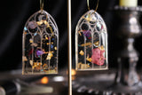 Botanical Cathedral Window Hoop Earrings
