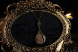 Bronze Moon Hand Mirror Necklace