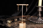 Gold Tiny Dagger Huggie Hoop Earrings