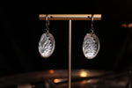 Abalone Shell Silver Huggie Hoop Earrings