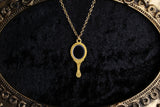 Gold Hand Mirror Necklace