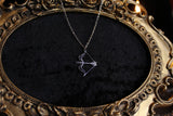 Silver Bow and Arrow Necklace