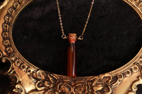 Tiny Blood Vial Necklace