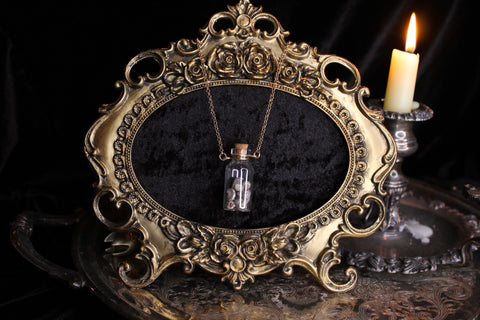 Large Gold Shell Bottle Necklace