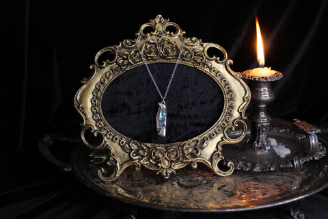 Mother Of Pearl Pocket Knife Necklace