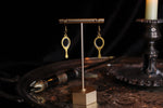 Gold Hand Mirror Earrings