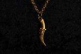 Curved Gold Knife Necklace