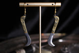 Curved Flower Pocket Knife Earrings