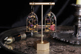 Botanical Cathedral Window Hoop Earrings