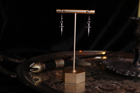 Silver Tiny Dagger Earrings