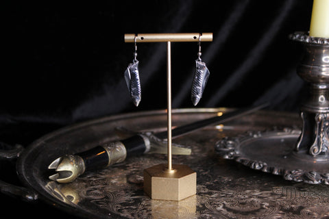Silver Fish Pocket Knife Earrings
