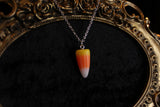 Silver Candy Corn Necklace