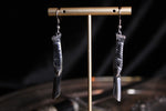 Silver Fish Pocket Knife Earrings