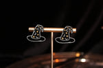 Black Wizard Hat Stud Earrings