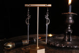 Silver Scaled Sword Earrings