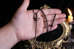 Red Bronze Pirate Sword Cord Necklace
