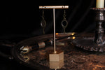 Bronze Hand Mirror Earrings