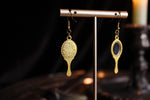 Gold Hand Mirror Earrings