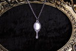 Silver Hand Mirror Necklace