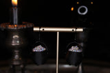 Purple Light Up Bubbling Cauldron Earrings