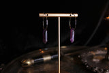 Silver Amethyst Hoop Earrings