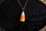 Candy Corn Necklace Gold