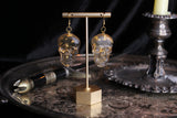 Gold Leaf Skull Earrings