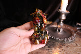 Black Skeleton and Botanical Resin Goddess