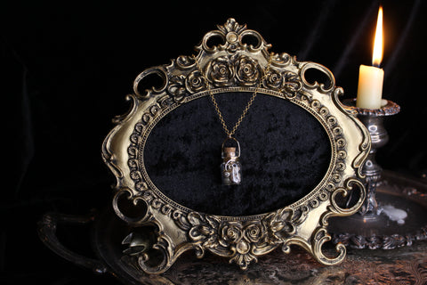 Small Gold Chain Shell Bottle Necklace