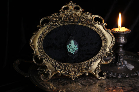 Octopus Cameo Necklace