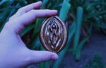 Golden Vulva Art Piece