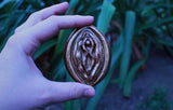 Golden Vulva Art Piece