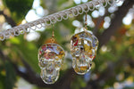 Botanical Skull Earrings