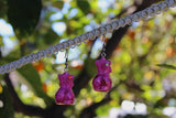 Plus Size Pink Love Glitter Goddess Earrings