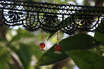 Carnelian Mini Sphere Earrings With Gold Stand