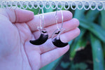 Smoky Bat Crescent Moon Hoops