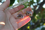 Gold Leaf Teeny Ouija Board Earrings