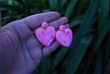 MADE TO ORDER Bubblegum Bitch Big Heart Earrings