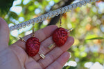 Glittery Finish Arrow Through My Anatomical Heart Earrings