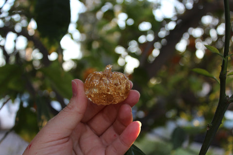 Tiny Gold Leaf Pumpkin