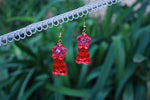 “Watermelon Jolly Rancher” Looking Goddess Earrings