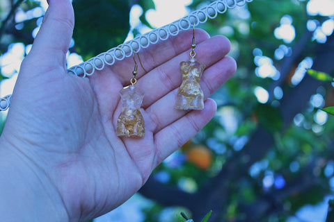 Hip Dip Gold Leaf Goddess Earrings