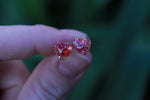 Lovey Dovey Pink Tiny Glitter Heart Studs