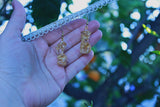 Itty Bitty Gold Leaf Goddess Earrings