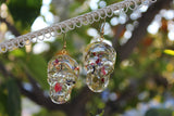 Botanical Skull Earrings