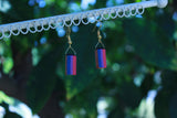 Bisexual Pride Flag Brick Earrings